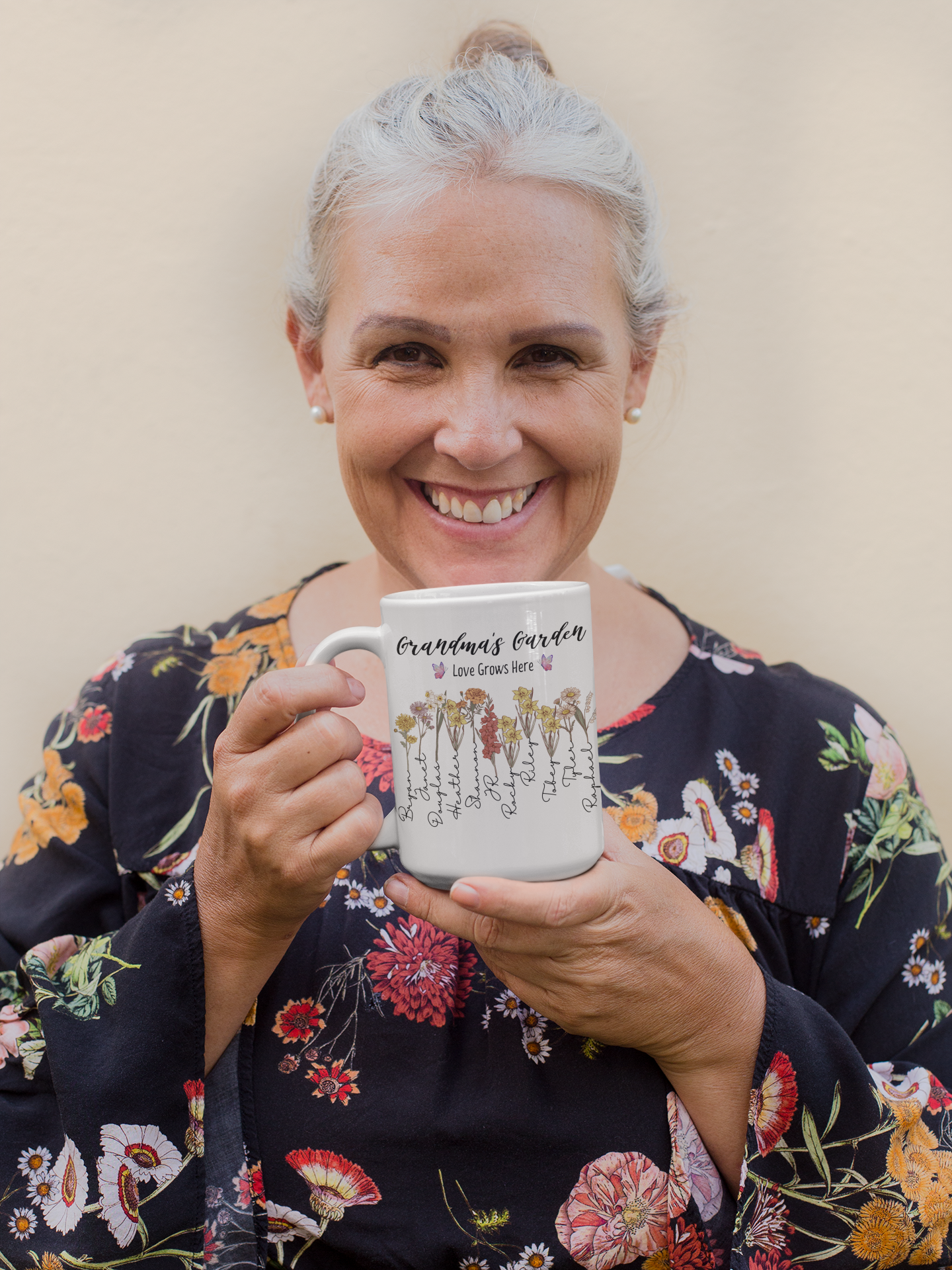 Grandma's Garden Mug | Customized Birth Flowers & Names - Thoughtful Blossom