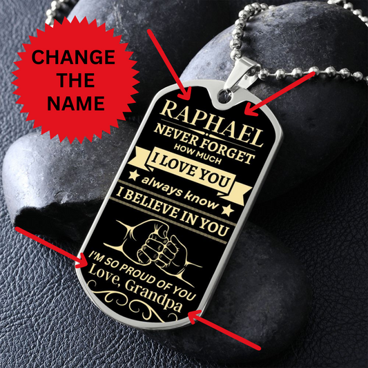 Personalized Luxury Dog Tag Necklace Fist Bump - Thoughtful Blossom