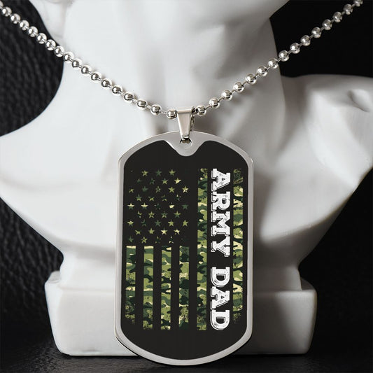 Army Dad Luxury Dog Tag Necklace - Thoughtful Blossom