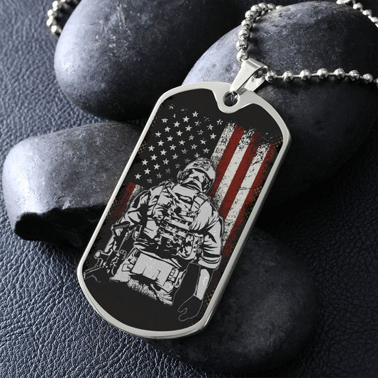 My Soldier Luxury Dog Tag Necklace - Thoughtful Blossom
