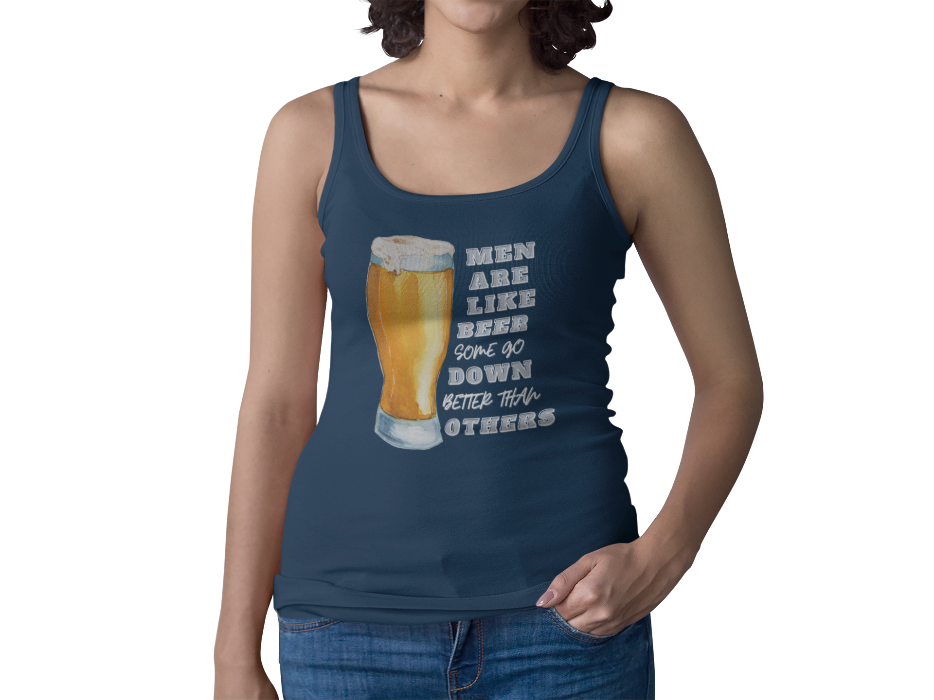 Men Are Like Beer, Some Go Down Better Than Others Tank Top - Thoughtful Blossom