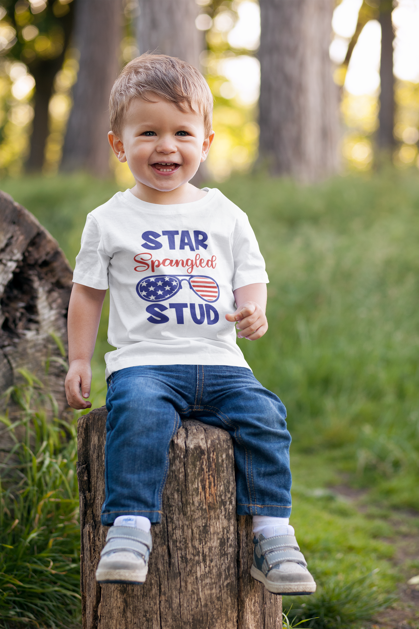 Star Spangled Stud Toddler Tshirt - Thoughtful Blossom