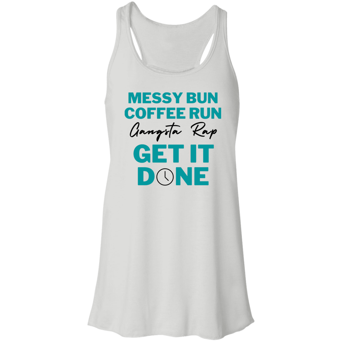 Messy Bun Coffee Run | Flowy Racerback Tank | 7 Colors - Thoughtful Blossom