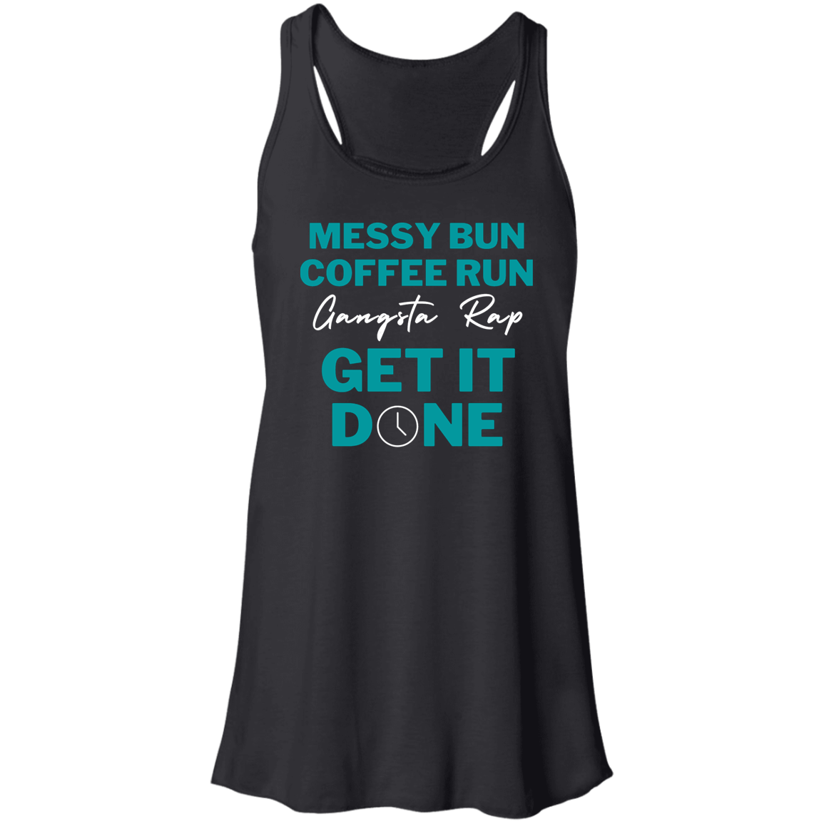 Messy Bun Coffee Run | Flowy Racerback Tank | 7 Colors - Thoughtful Blossom