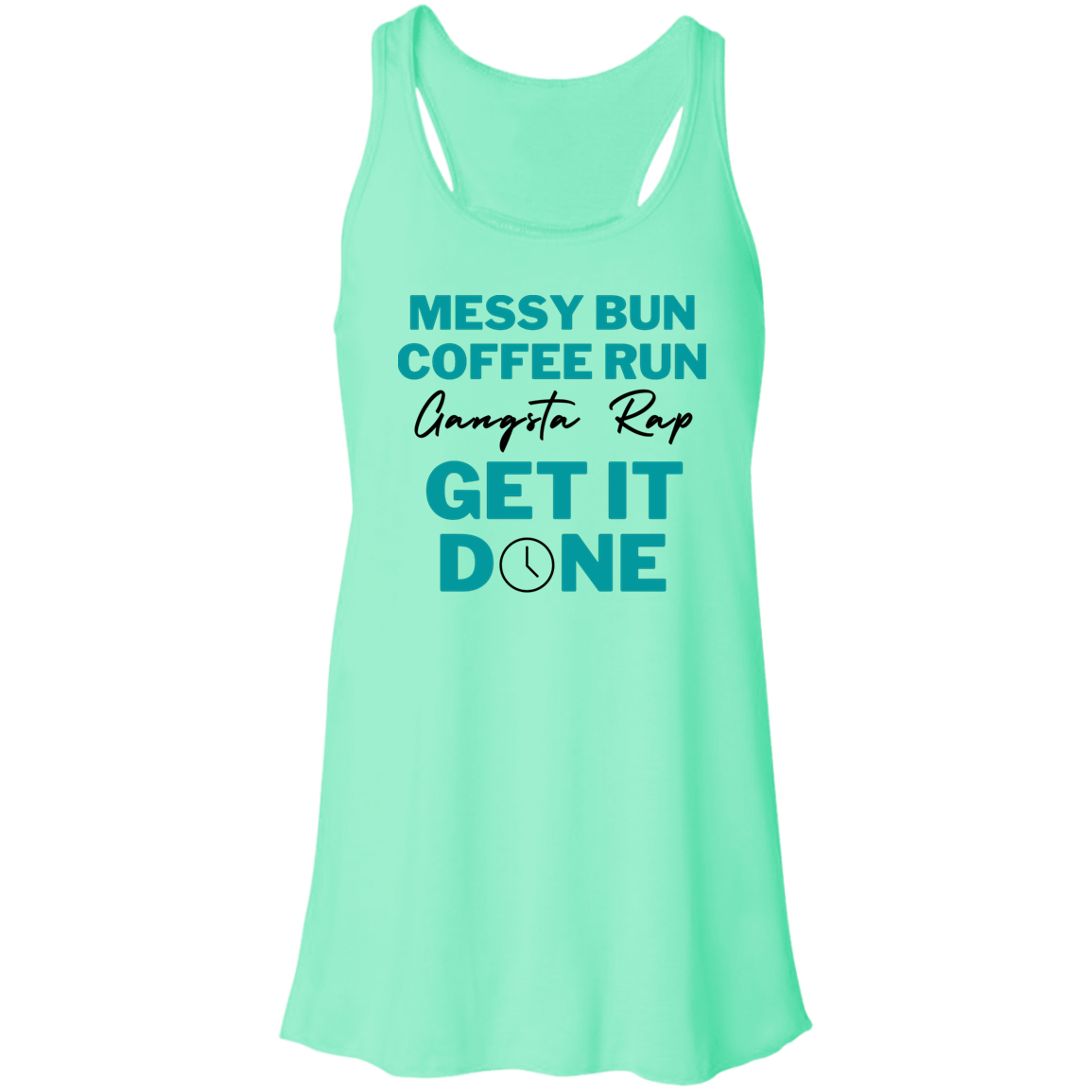 Messy Bun Coffee Run | Flowy Racerback Tank | 7 Colors - Thoughtful Blossom