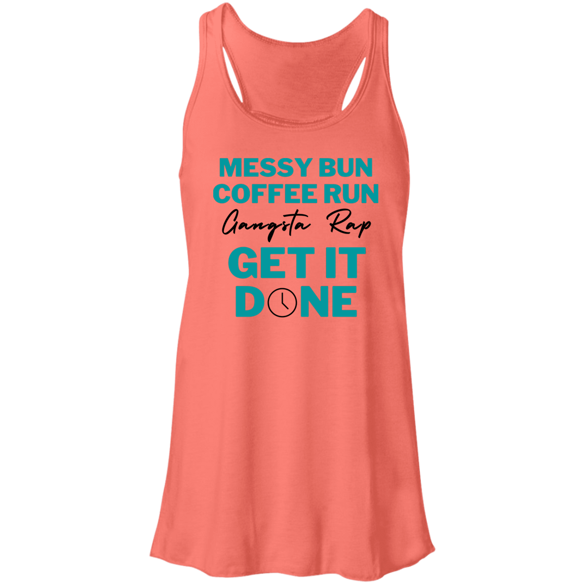 Messy Bun Coffee Run | Flowy Racerback Tank | 7 Colors - Thoughtful Blossom