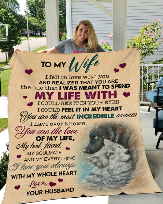To My Wife | Plush Throw Blanket | 50x60 - Thoughtful Blossom