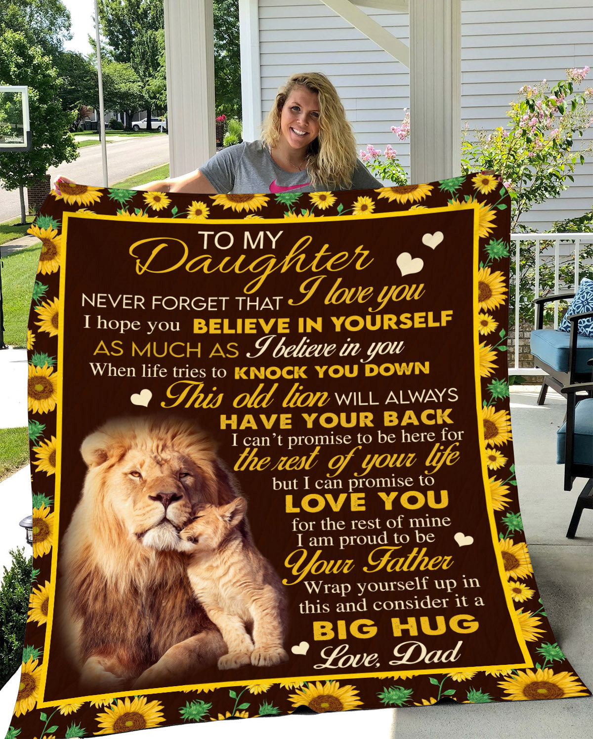 To My Daughter | Plush Throw Blanket | 50x60 - Thoughtful Blossom