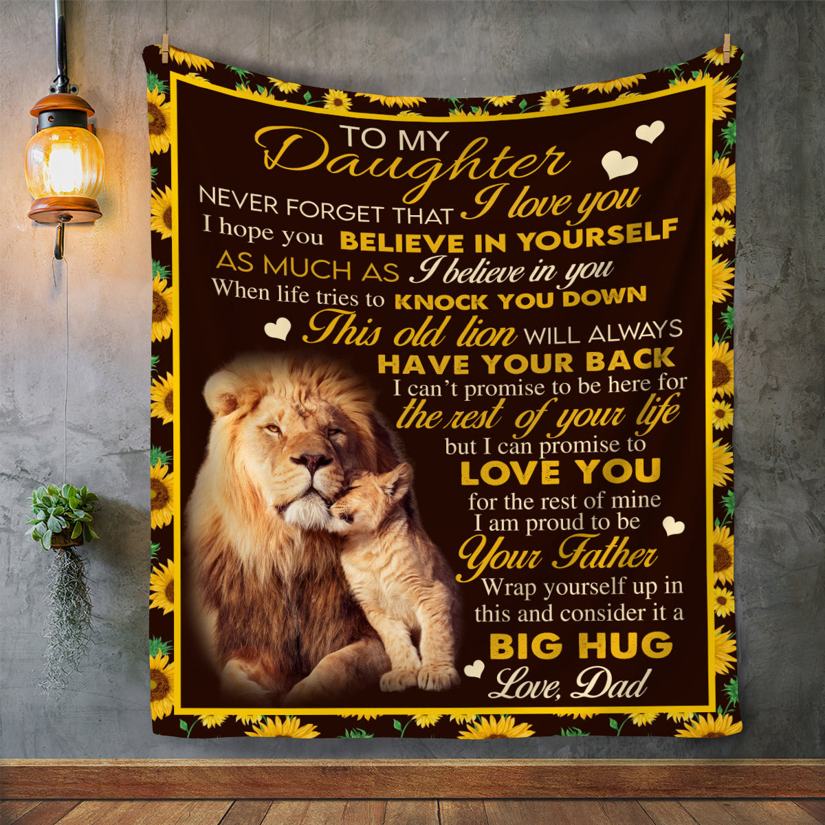 To My Daughter | Plush Throw Blanket | 50x60 - Thoughtful Blossom