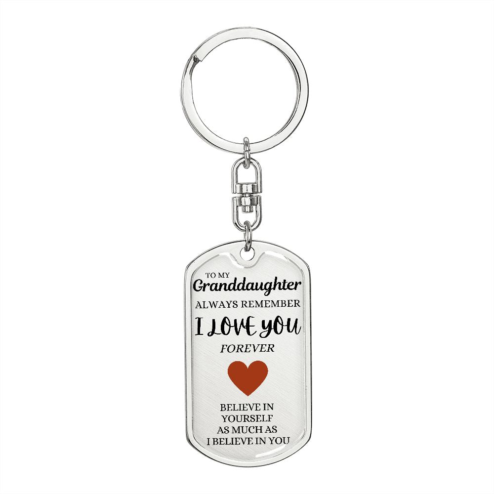 To My Granddaughter - I Love You Keychain - Thoughtful Blossom
