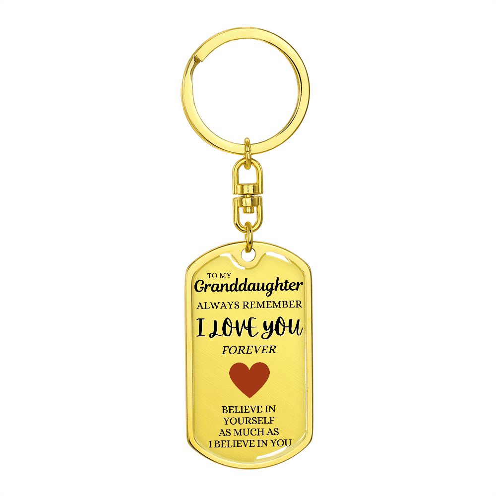 To My Granddaughter - I Love You Keychain - Thoughtful Blossom