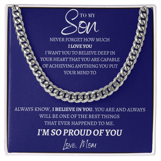 To My Son Love Mom - I'm So Proud Of You - Thoughtful Blossom