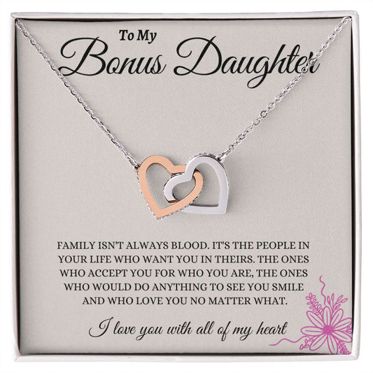 To My Bonus Daughter - I Love You - Thoughtful Blossom