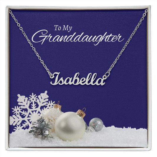 To My Granddaughter Personalized Name Necklace - Thoughtful Blossom